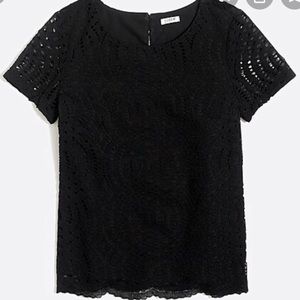 J. Crew short sleeve eyelet top, size 0
